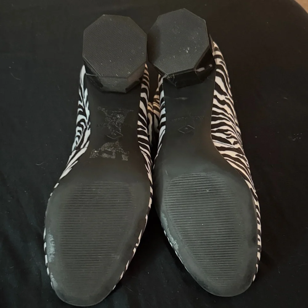 Katy Perry Collections Black and White Zebra Ankle Boots - Picture 2 of 5